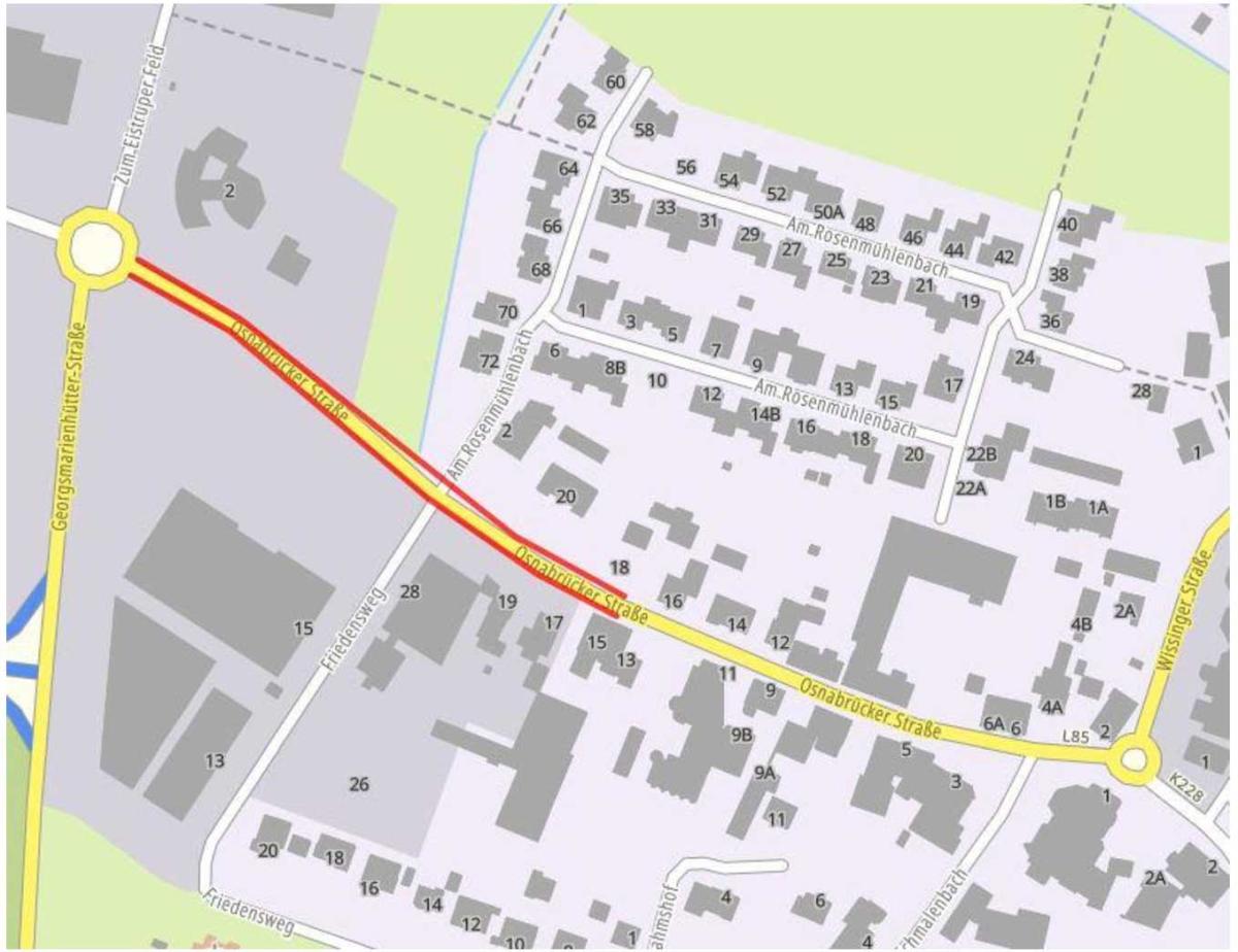 Niedersächsische Landesbehörde für Straßenbau und Verkehr Kartenausschnitt