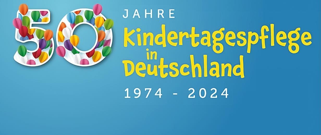 Schriftzug 50 Jahre Kindertagespflege