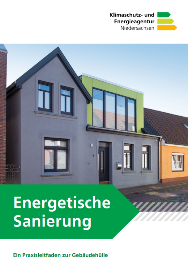 Titelbild einer Broschüre zeigt ein saniertes Haus.